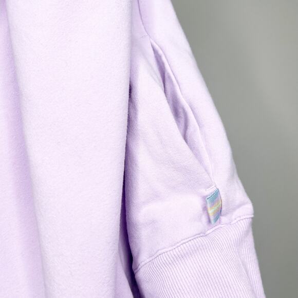 FILA French Terry Pocket Sweatshirt Crew Neck Relaxed Fit Orchid Bloom Size S - Picture 8 of 12